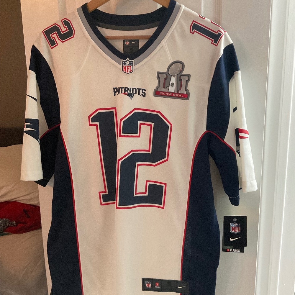 Tom Brad Nike White On Field Patriots Jersey Super Bowl 51 S Small BNWT